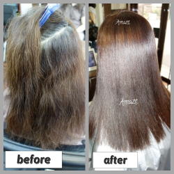 ビフォア＆アフターロングヘアー写真