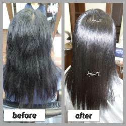 ビフォア＆アフターロングヘアー写真