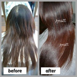 ビフォア＆アフタースーパーロングヘアー写真