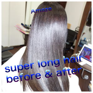 before＆afterスーパーロングヘア。