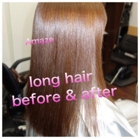 before＆afterロングヘア。