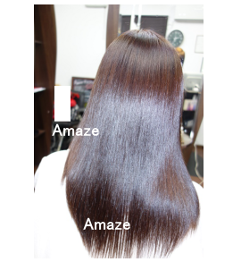 縮毛矯正のビフォア＆アフター