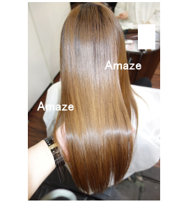 縮毛矯正のビフォア＆アフター１