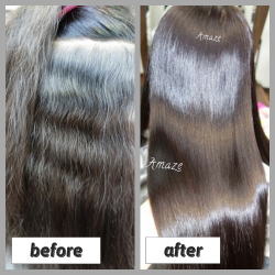 ビフォア＆アフタースーパーロングヘアー写真